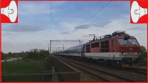 HLÁSENIE vlaku EC 272 Csárdás v Nových Zámkoch