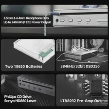 Мини-CD-плеер SHANLING EC, Hi-Fi качество, Bluetooth ЦАПусилитель, аудио высокого разрешения, 2x ESS ES9219 Ricore RT6863, выходы 3,54,4 ммRCA (art.: 3920c37f38b59)