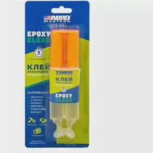 Клей эпоксидный ABRO MASTERS в шприце прозрачный 25мл, EC-330-RE