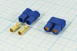 Разъем питания EC розетка, монтаж на кабель, EC3-F, 2C