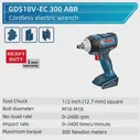 🛍 Гайковерт ударный Bosch GDS18V-EC 300ABR, бесщеточный, с функцией ABR